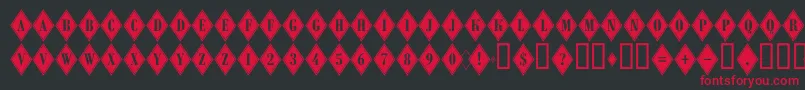 フォントARombygr – 黒い背景に赤い文字