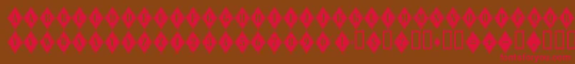 ARombygr-Schriftart – Rote Schriften auf braunem Hintergrund