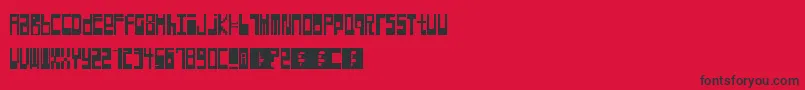 Hyperexcitability Font – Black Fonts on Red Background