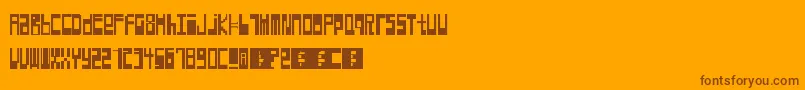 Hyperexcitability Font – Brown Fonts on Orange Background