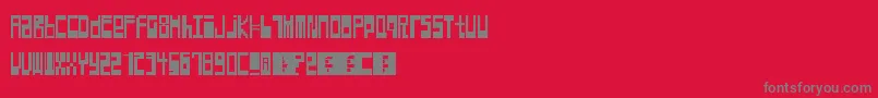 Hyperexcitability Font – Gray Fonts on Red Background