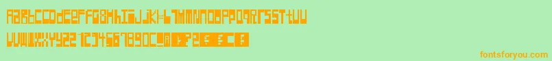 Hyperexcitability Font – Orange Fonts on Green Background