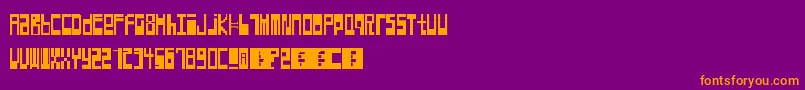Hyperexcitability Font – Orange Fonts on Purple Background