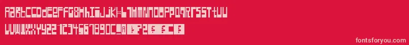 Hyperexcitability Font – Pink Fonts on Red Background