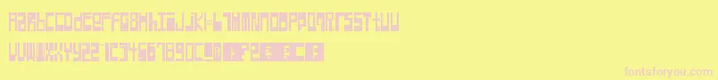 Hyperexcitability Font – Pink Fonts on Yellow Background