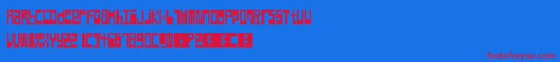 Hyperexcitability Font – Red Fonts on Blue Background