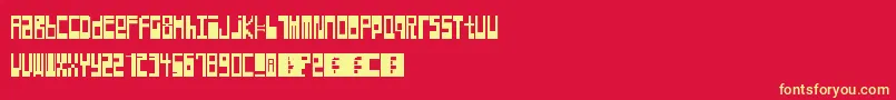 Hyperexcitability Font – Yellow Fonts on Red Background