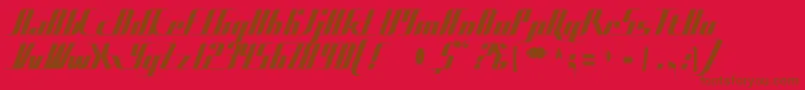 Badfilms Font – Brown Fonts on Red Background