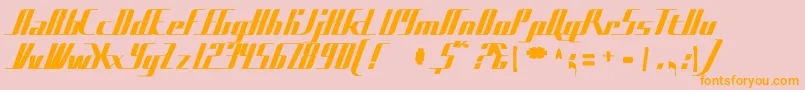 Badfilms Font – Orange Fonts on Pink Background