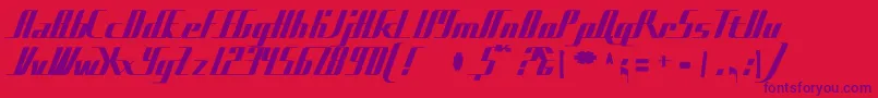 Badfilms-Schriftart – Violette Schriften auf rotem Hintergrund