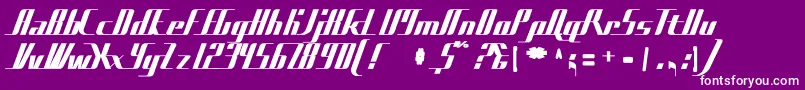 フォントBadfilms – 紫の背景に白い文字
