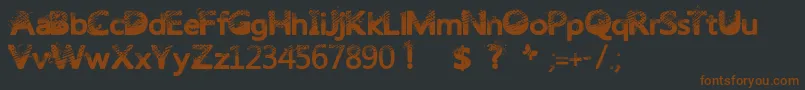Trashbutterfly Font – Brown Fonts on Black Background