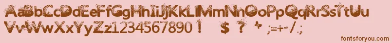 Trashbutterfly Font – Brown Fonts on Pink Background