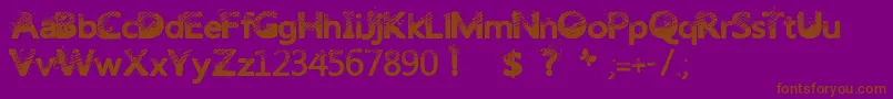 Trashbutterfly Font – Brown Fonts on Purple Background