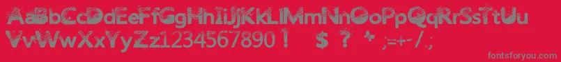 Trashbutterfly Font – Gray Fonts on Red Background