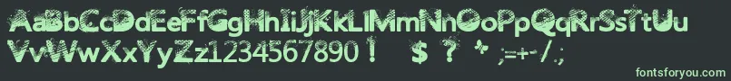 Trashbutterfly Font – Green Fonts on Black Background