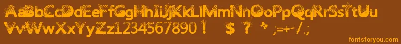 Trashbutterfly Font – Orange Fonts on Brown Background