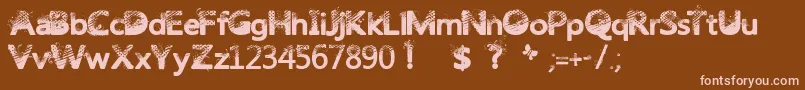 Trashbutterfly Font – Pink Fonts on Brown Background