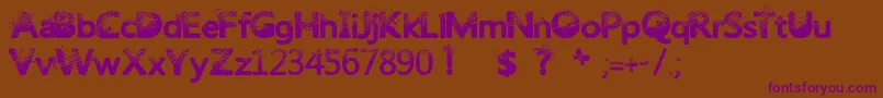 Trashbutterfly Font – Purple Fonts on Brown Background