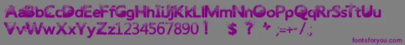 Trashbutterfly Font – Purple Fonts on Gray Background