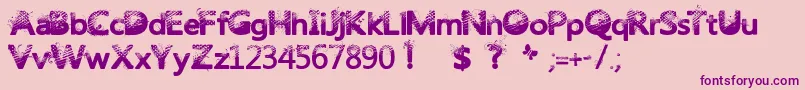 Trashbutterfly Font – Purple Fonts on Pink Background