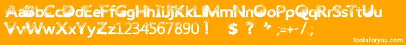 Trashbutterfly Font – White Fonts on Orange Background