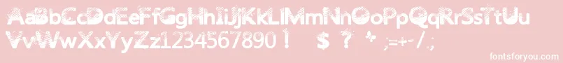 Trashbutterfly Font – White Fonts on Pink Background