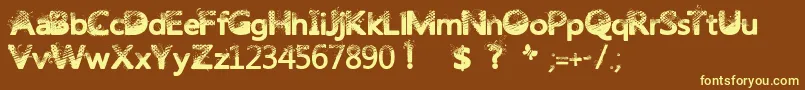 Trashbutterfly Font – Yellow Fonts on Brown Background