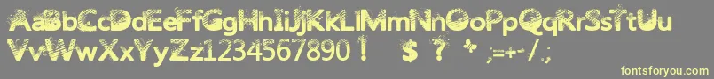 Trashbutterfly Font – Yellow Fonts on Gray Background