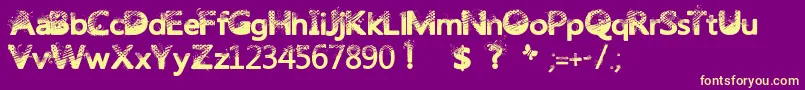 Trashbutterfly Font – Yellow Fonts on Purple Background