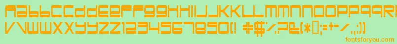 Trapperj Font – Orange Fonts on Green Background