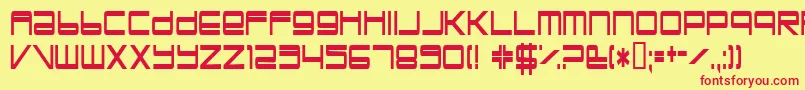 Trapperj Font – Red Fonts on Yellow Background