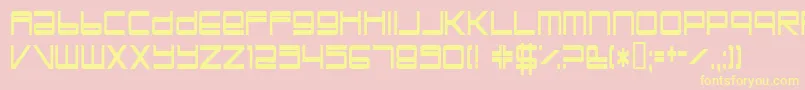 Trapperj Font – Yellow Fonts on Pink Background