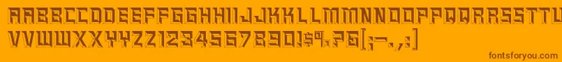 Epitaph Font – Brown Fonts on Orange Background
