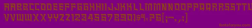 Epitaph Font – Brown Fonts on Purple Background