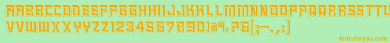 Epitaph Font – Orange Fonts on Green Background