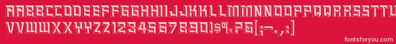 Epitaph Font – Pink Fonts on Red Background