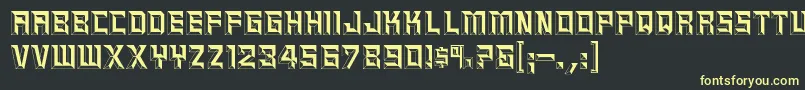 Epitaph Font – Yellow Fonts on Black Background