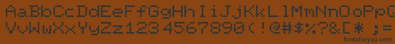 PixelscreenRegular Font – Black Fonts on Brown Background