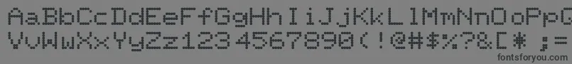 フォントPixelscreenRegular – 黒い文字の灰色の背景