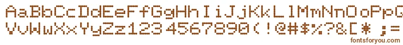 Шрифт PixelscreenRegular – коричневые шрифты на белом фоне