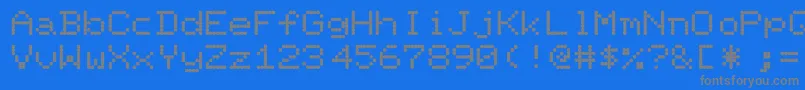 PixelscreenRegular Font – Gray Fonts on Blue Background
