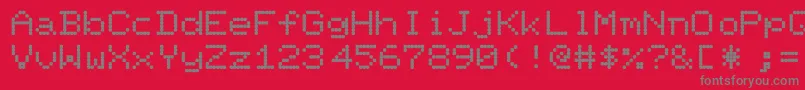 Шрифт PixelscreenRegular – серые шрифты на красном фоне