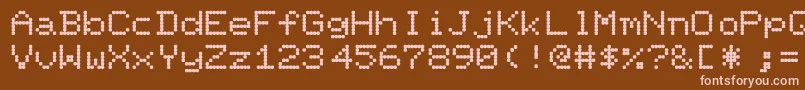 PixelscreenRegular Font – Pink Fonts on Brown Background