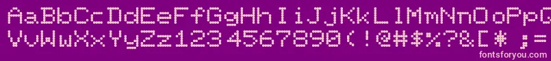PixelscreenRegular Font – Pink Fonts on Purple Background
