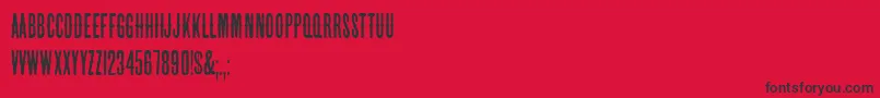 HffBeerVan Font – Black Fonts on Red Background