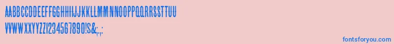 HffBeerVan Font – Blue Fonts on Pink Background