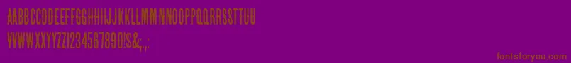 HffBeerVan Font – Brown Fonts on Purple Background