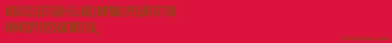 HffBeerVan Font – Brown Fonts on Red Background