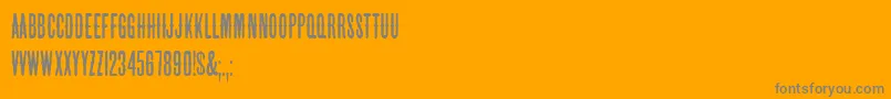 HffBeerVan-Schriftart – Graue Schriften auf orangefarbenem Hintergrund